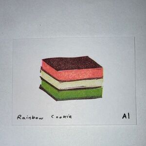 Ana Inciardi Mini Print, Rainbow Cookie